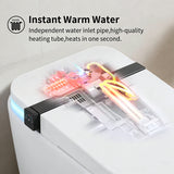 Smart Toilet with Bidet Seat Built-in, Auto Open/Close Seat, Foot Sensor