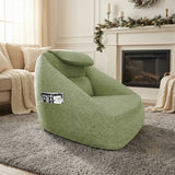 Inflatable Ergonomic Couch - Olive Green - Electric Pump Included