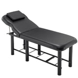 Professional Massage Table Adjustable Backrest Memory Foam Black