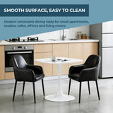 Square Engineered Wood Dining Table Matte White