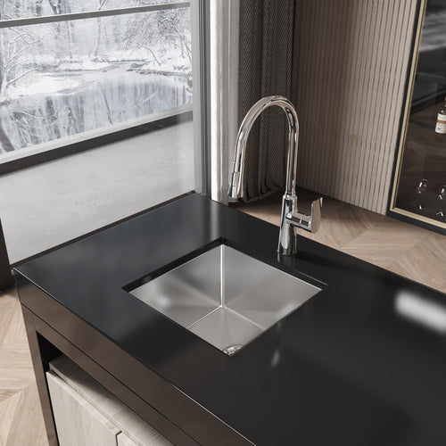 18"x18" Stainless Steel Single Bowl Undermount Kitchen Sink