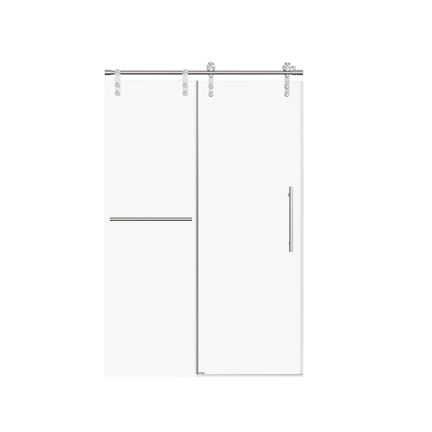 Frameless Single Sliding Shower Door 46-48"W x 76"H Tempered Glass