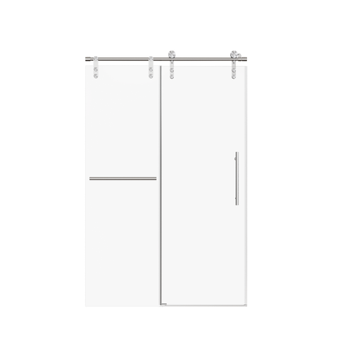 Frameless Single Sliding Shower Door 46-48"W x 76"H Tempered Glass