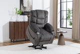 Velvet Recliner Power with Massage Grey