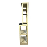 23.62" White and Black color Bakers Rack for Kitchen with Storage, Coffee Bar