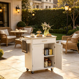 Rolling Kitchen Island Cart with Storage Drawer