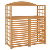 Wood Air Conditioner Fence Outdoor Privacy Screen Potting Table