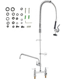 Commercial Pre-Rinse Kitchen Faucet 44" Brass Deck Mount