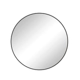 39" Black Circular Metal Wall Mirror for Bathroom Living Room Bedroom