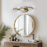LED 3-Light Bathroom Vanity Light, Acrylic Shades, Champagne Gold