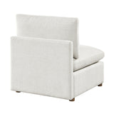 Modular Engineered Wood Sectional Sofa with Ottoman Beige 104"