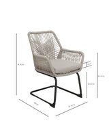 Outdoor Patio Furniture Set of 2 Metal Grey