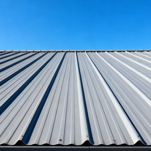 10FT Metal Galvalume Corrugated Panels – Durable Cream Roof & Wall Sheets