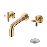 Wall Mounted Bathroom Sink Faucet Pop-Up Drain