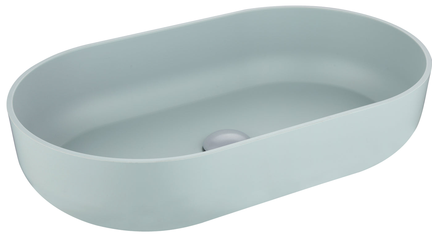 Modern Oval Vessel Bathroom Sink 24" x 14
