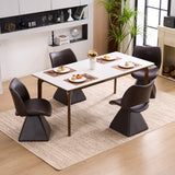 Metal Accent Chair Swivel Dark Brown