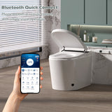 Smart Toilet With Bidet Built-in, Auto Flush, Foot Kick