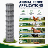 Farm Livestock Fence, 5.9*328FT Galvanised Iron Wire Farm Fence Cattle Fence