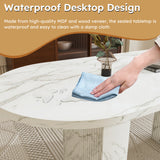 Engineered Wood Dining Table White 37"