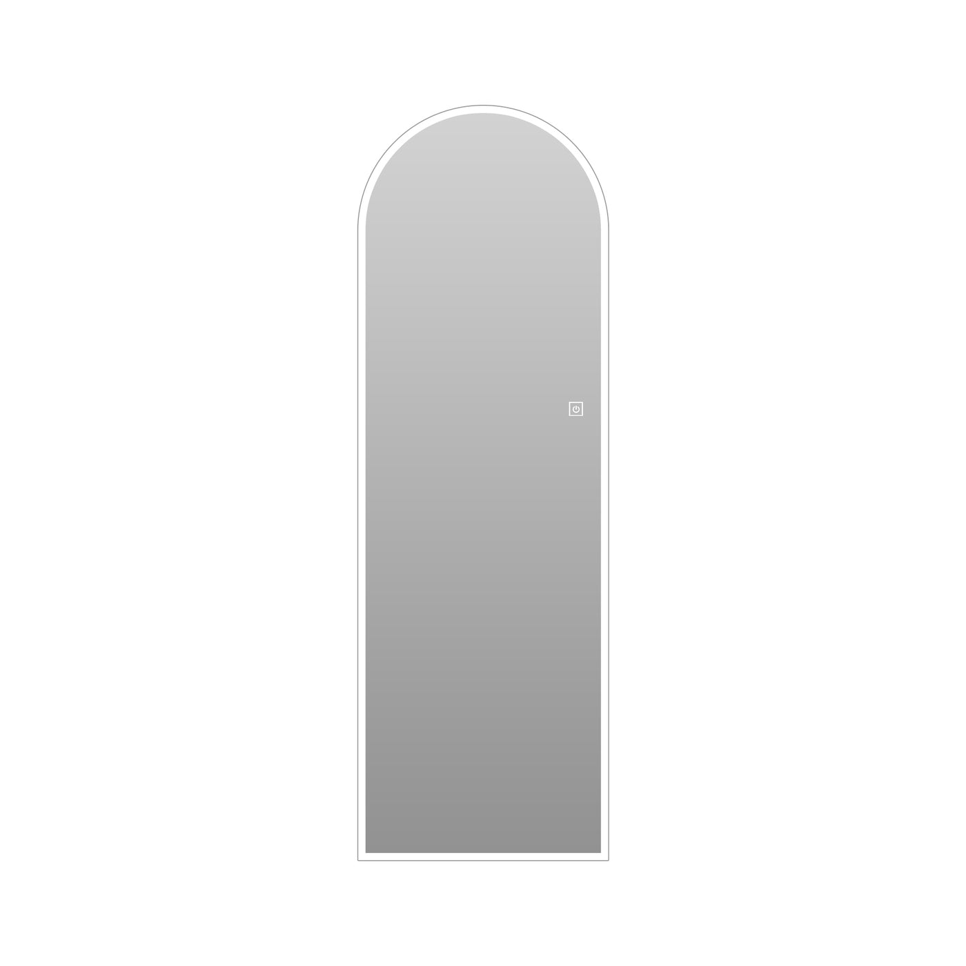 65" x 21" LED Wall Mirror Arch Design Dimmable 3 Color