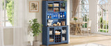70.9" Kitchen Pantry Storage Cabinet Rustic Buffet Cabinet