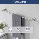 Bathroom Hardware Set - 4 Piece - Brushed Nickel - Wall Mount