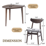 Engineered Wood Dining Set Brown