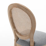 Set of 2 Solid Wood Dining Chair Grey