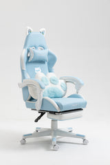 Cat Ears Gaming Chair Ergonomic PU Leather Reclining 310lbs