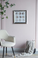 19.7x19.7 Ares Crystal Mirror Framed Wall Art Golden Tint