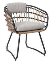 Outdoor Patio Furniture Set of 2 Wicker Beige