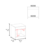 Minimalist Nightstand - Engineered Wood - Open Shelf - 16.5" High