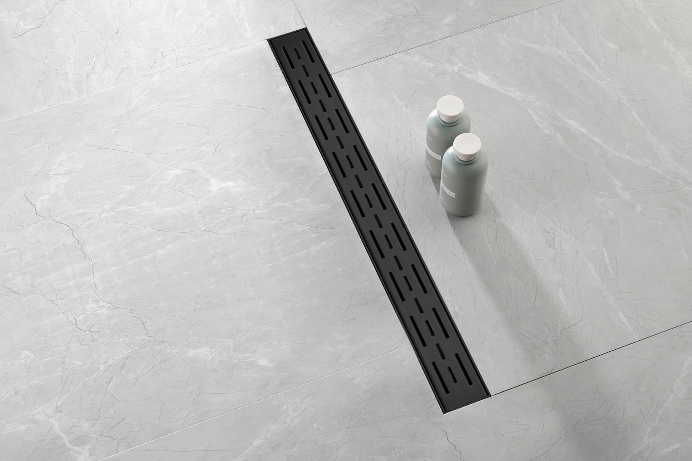 30" Linear Shower Drain 304 Stainless Steel Brick Pattern Grate