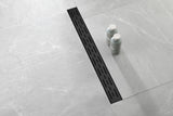 30" Linear Shower Drain 304 Stainless Steel Brick Pattern Grate