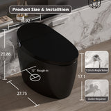 Smart Toilet with Bidet Built in, ADA One-Piece Toilet Auto Open/Close