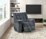 Gray Chenille Rocking Recliner Chair
