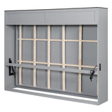 Queen Engineered Wood Murphy Bed Gray