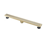 28" Linear Shower Drain with Hair Strainer and Leveling Feet
