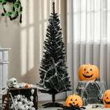 HOMCOM 5' Artificial Pencil Christmas Tree, Slim Xmas Tree with 294 Realistic Br