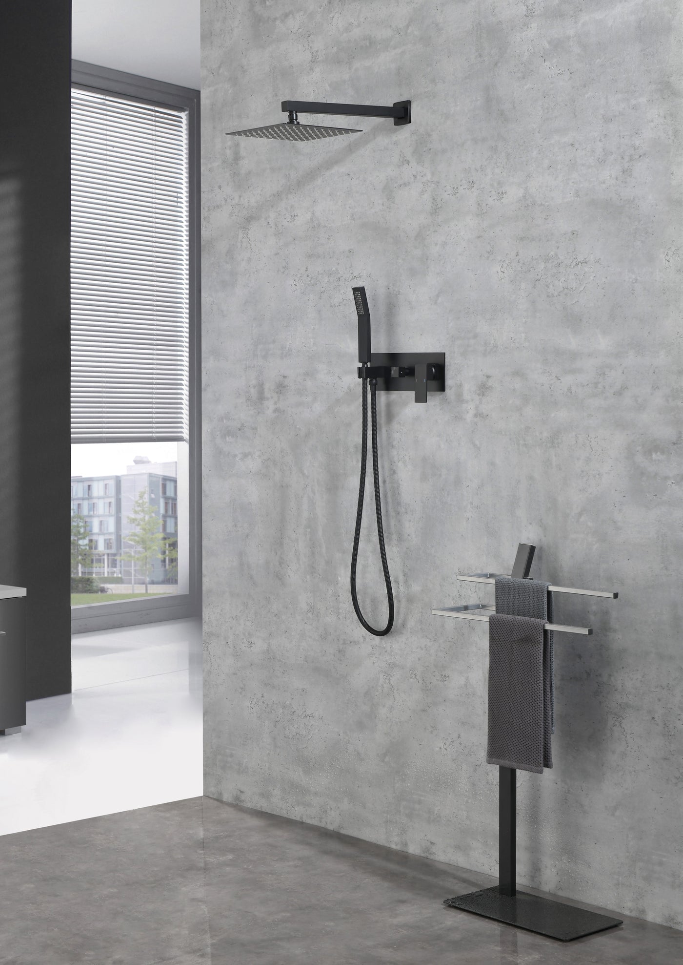 10" Rainfall Shower Head System with Handheld Sprayer Valve