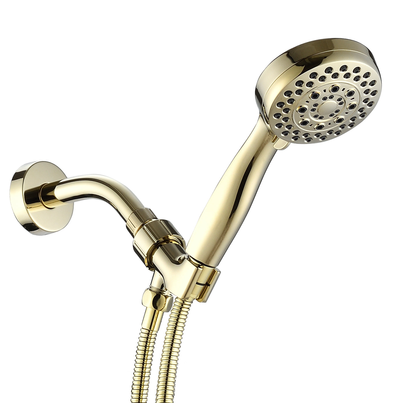 High Pressure Gold Handheld Shower Head with Hose