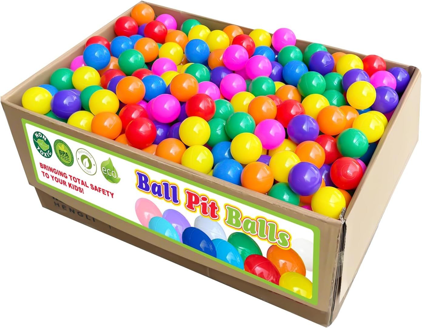 1000 Count Colorful Ball Pit Balls, Phthalate Free BPA Free