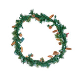 Christmas Garland, 9-Ft Artificial Christmas Garland with Light String, Faux Gre