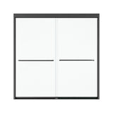 56"-60"W*60" H Semi-Frameless Double Sliding Shower Door, Bypass Shower Door