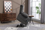 Velvet Recliner Power with Massage Grey