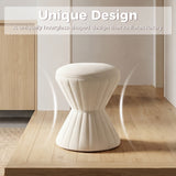 Multifunction Velvet Ottoman, Upholstered Vanity Stool Chair
