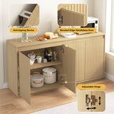 4 Door Sideboard Buffet Cabinet with Power Outlet