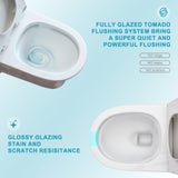 Ceramic One Piece Toilet for Bathroom, 12-inch Rough-In, 1.22/1.6 GPF