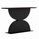Engineered Wood Console Table Walnut/Black