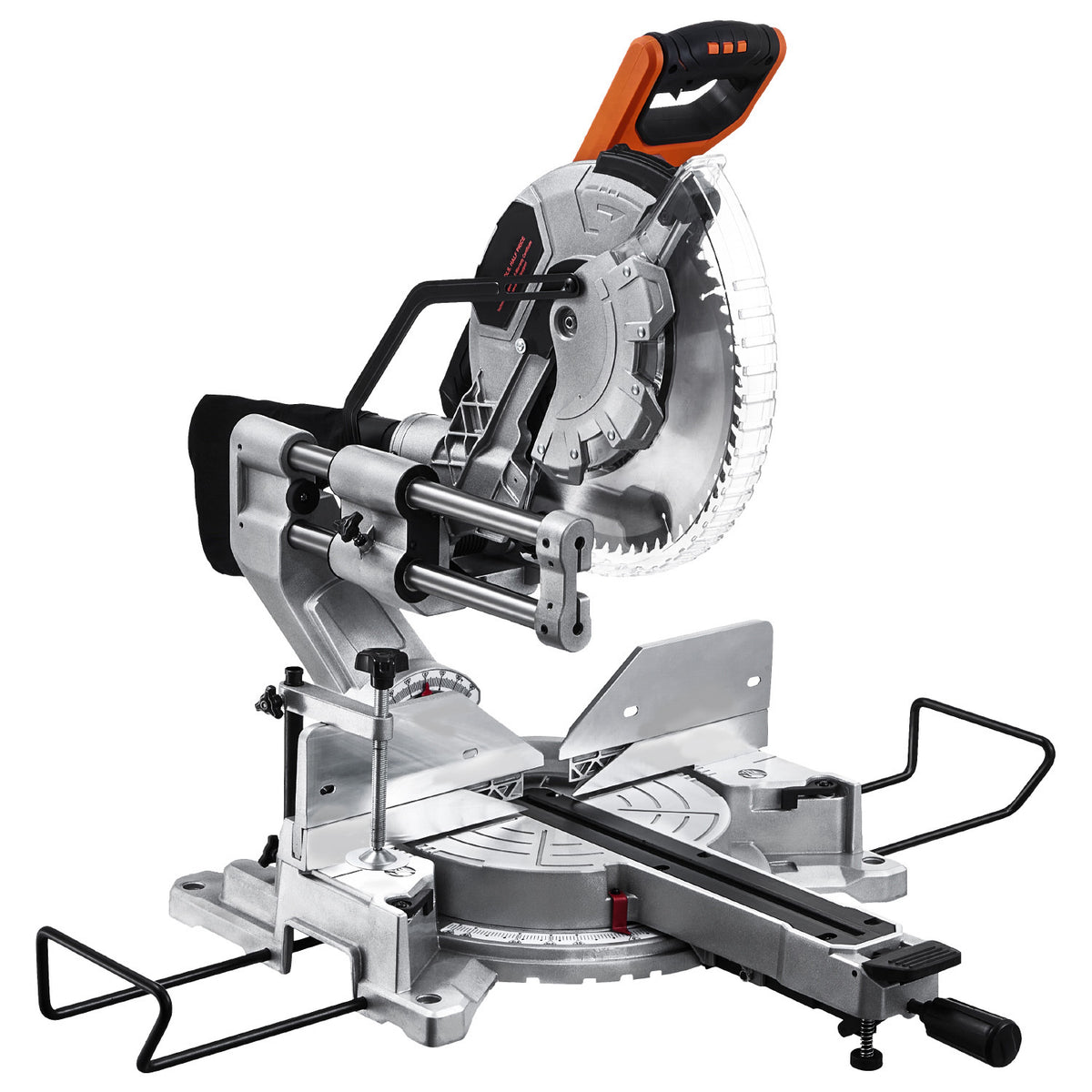 Sliding Compound Miter Saw 12-In Blade 15 Amp Motor Corded Double Bevel 60-Tooth
